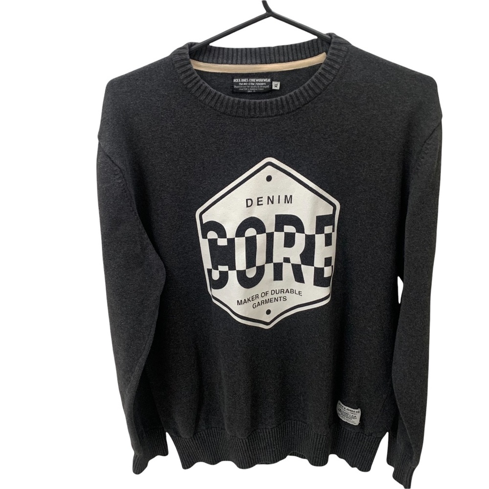 Jack and Jones Large Cotton Graphic Sweater